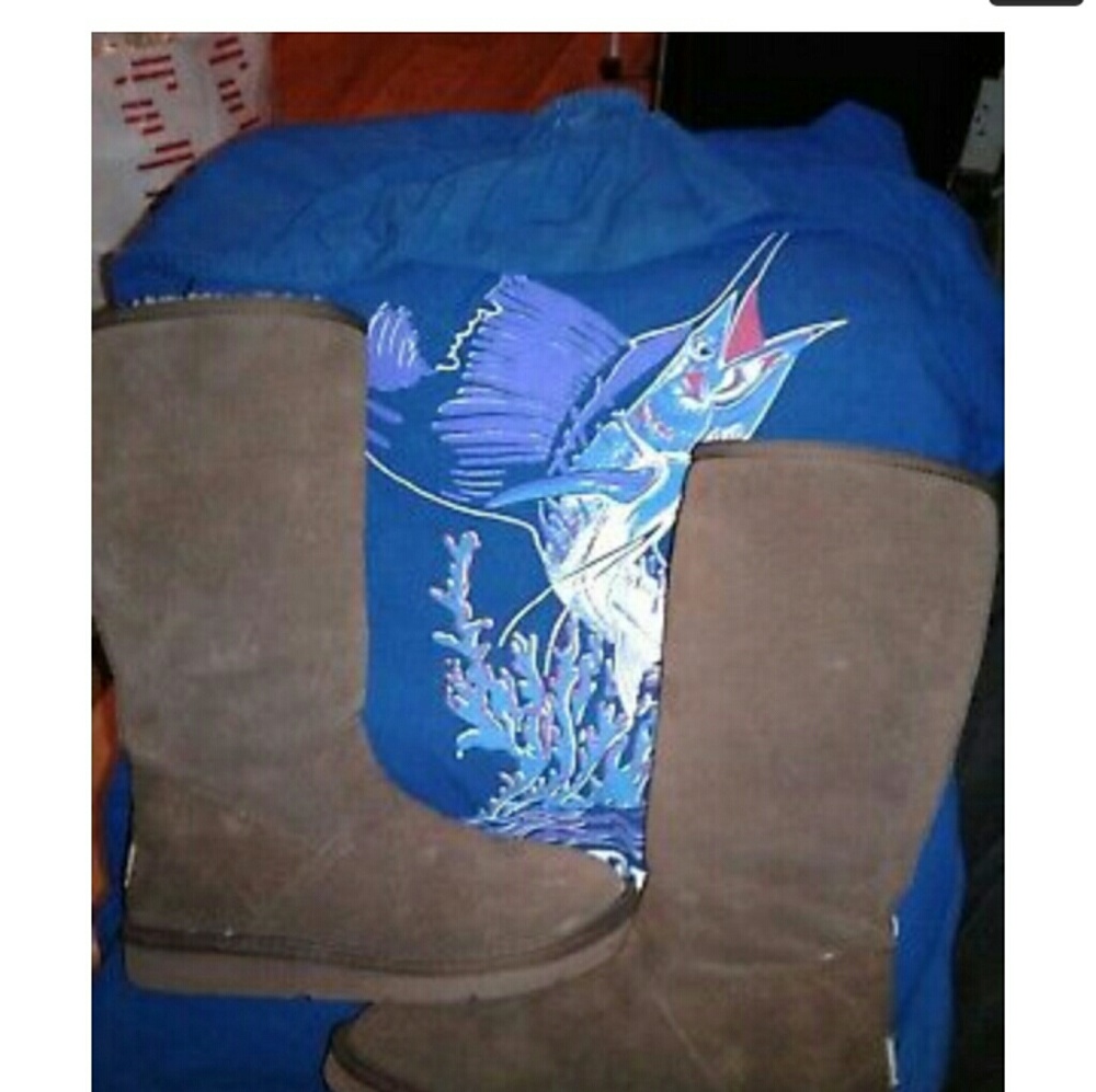 AUTH UGG AUSTRALIA SUNSET ZIPPER BOOTS*WOM SIZE 5